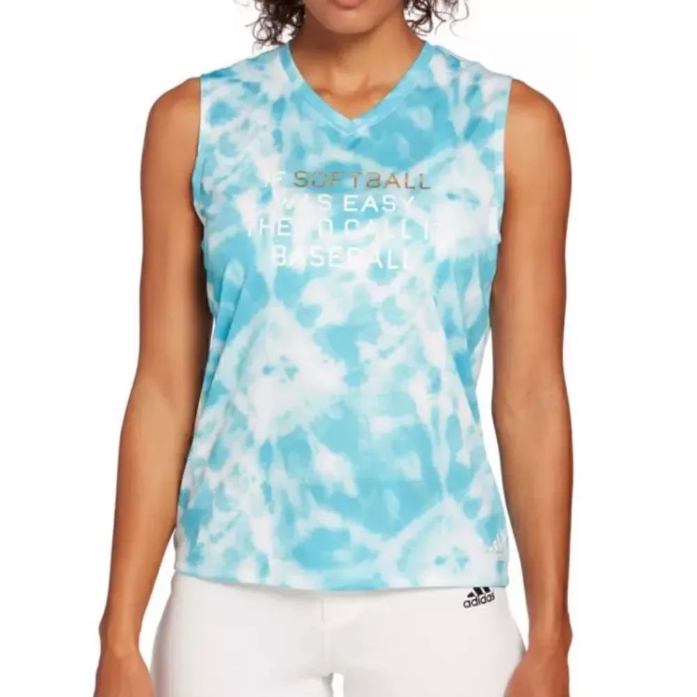 adidas Women's Softball Graphic Tank Top Size M